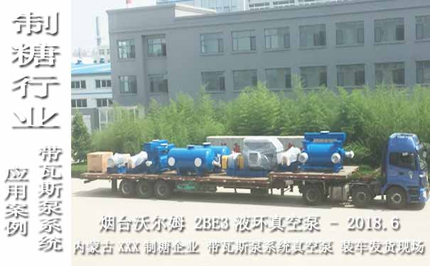 2018.6內蒙古某制糖企業(yè)帶瓦斯泵系統的2BE3液環(huán)真空泵案例